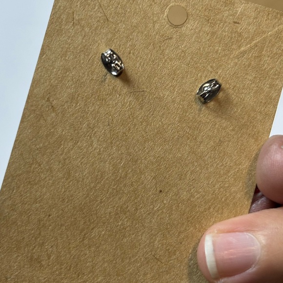 Cat Earrings - Stainless Steel, Stud-Style Earrings, Cats Sitting on the Moon - Picture 6 of 6